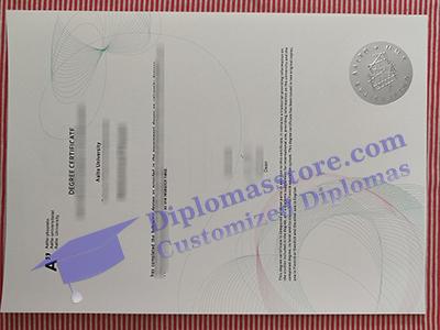 Aalto University diploma, Aalto-universitetet degree certificate,