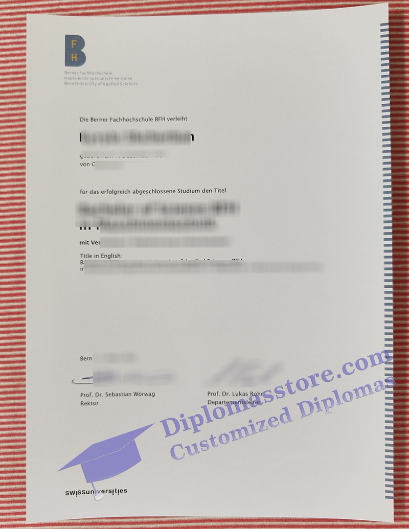 Berner Fachhochschule diploma