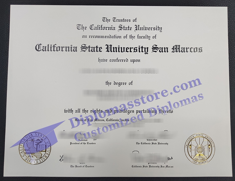Cal State San Marcos diploma