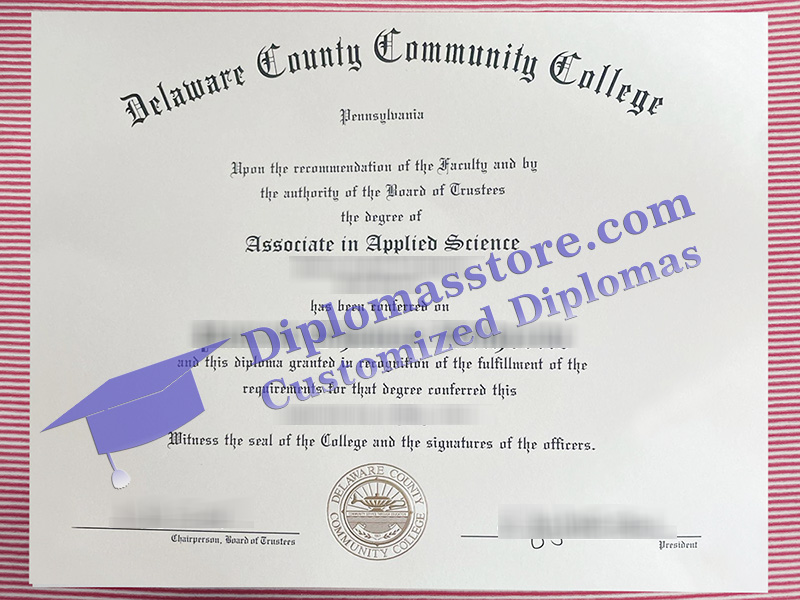 Delaware County Community College diploma, DCCC associate degree,