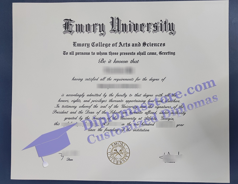 Emory University diploma