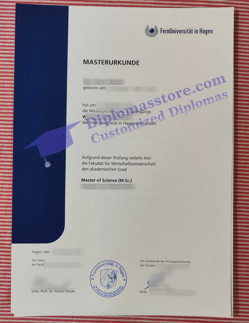 FernUni Hagen masterurkunde