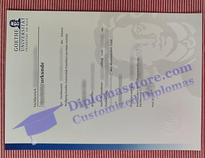 fake Goethe Universität Frankfurt diploma