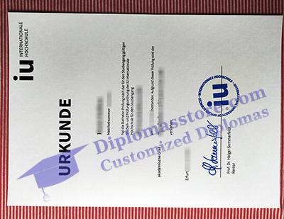 IU Internationale Hochschule urkunde certificate
