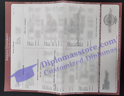 Indiana University transcript