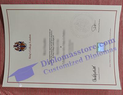 fake KCL diploma