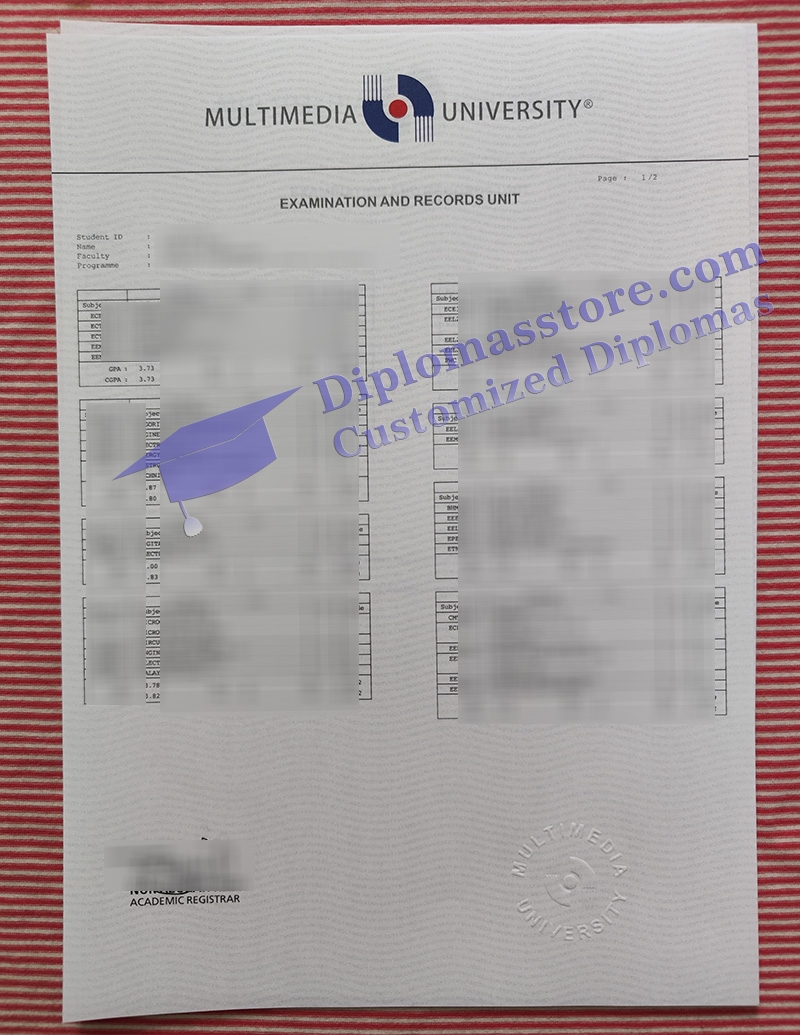 Multimedia University transcript, MMU transcript,