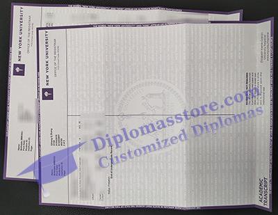 New York University transcript, NYU transcript,