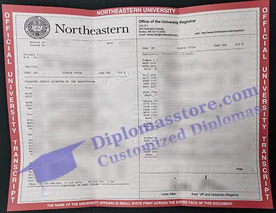 Northeastern University transcript