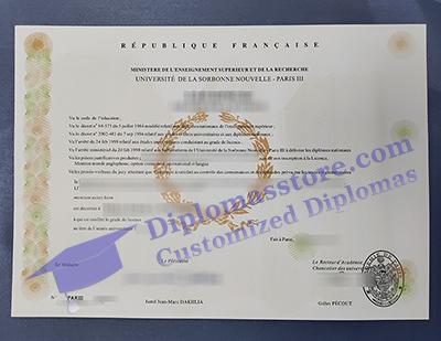 Paris III diploma