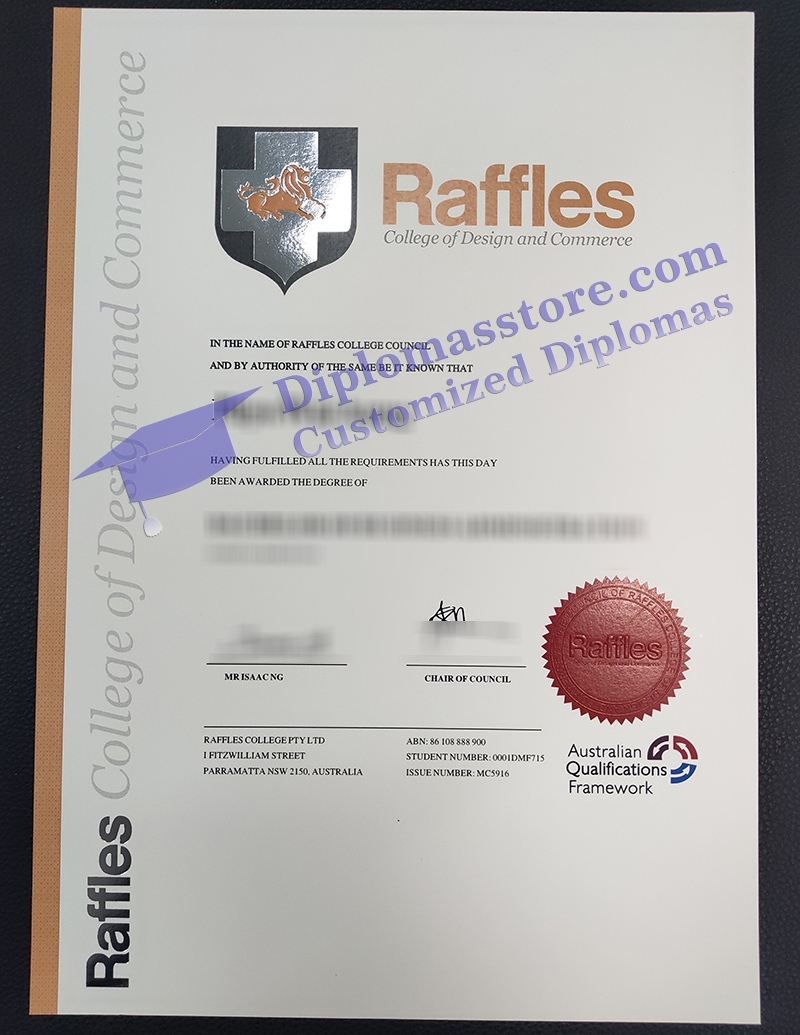 Raffles College diploma, Raffles College certificate,