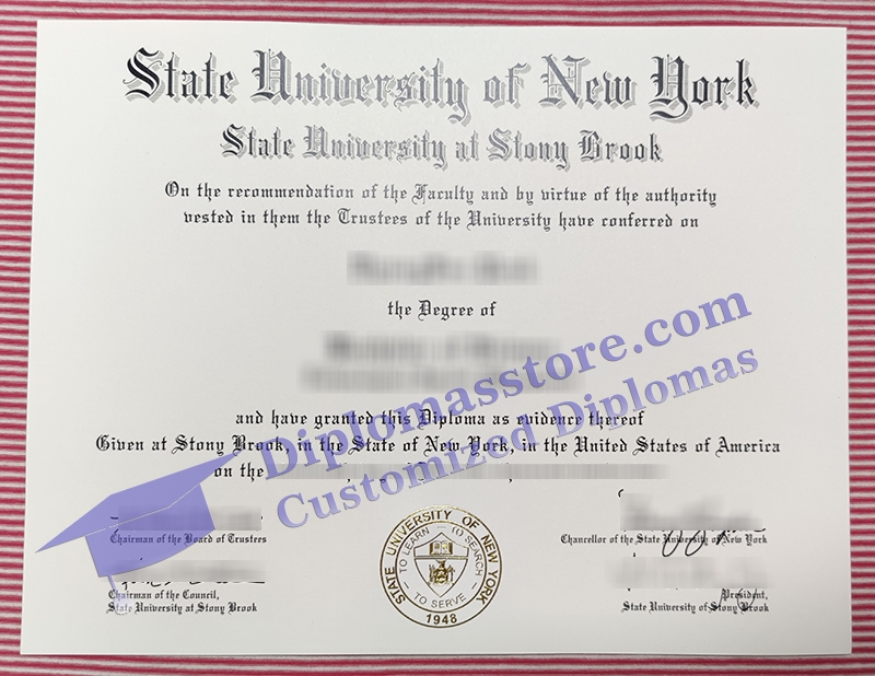 Stony Brook University diploma, SUNY Stony Brook degree,