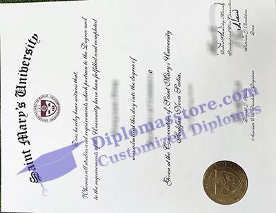 Saint Mary's University diploma, Saint Mary's University degree,