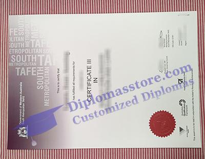 South Metropolitan TAFE certificate, South Metropolitan TAFE diploma,