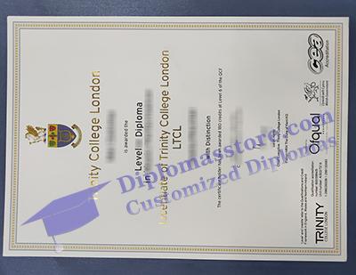 Trinity College London diploma certificate