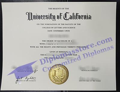 University of California Berkeley degree, UC Berkeley diploma,