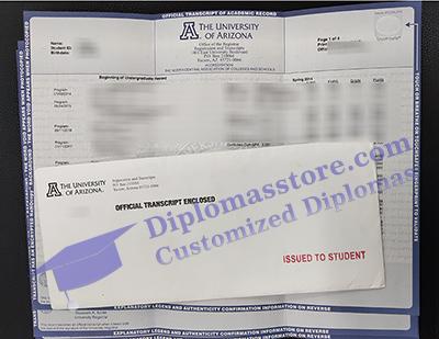 University of Arizona transcript, sealed fake transcript,