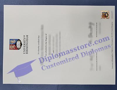 University of Birmingham degree certificate