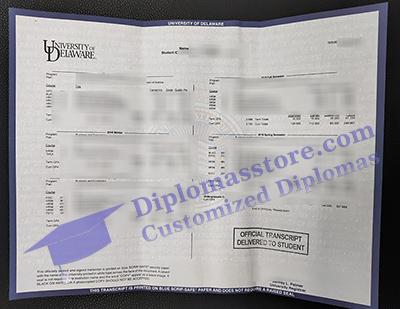 University of Delaware transcript