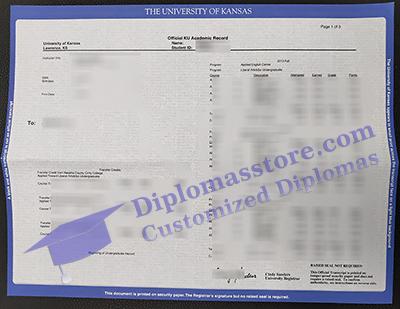 University of Kansas transcript