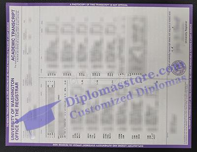 University of Washington transcript