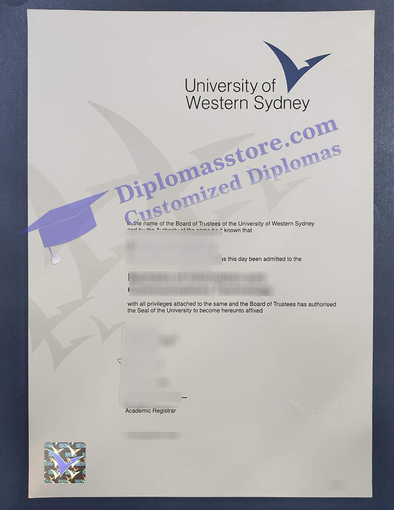 University of Western Sydney degree