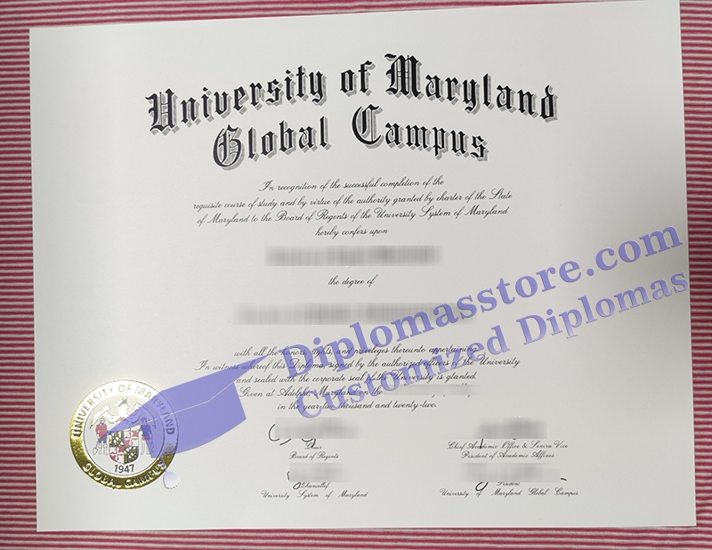 University of Maryland Global Campus diploma, UMGC diploma,