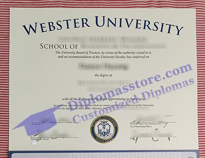 Webster University diploma, Webster University certificate,
