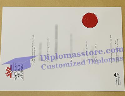 Australian Institute of Business degree certificate