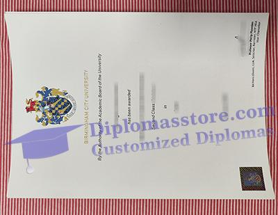 Birmingham City University degree certificate