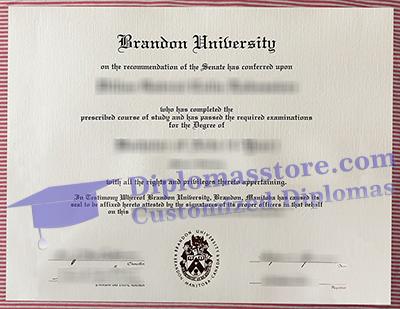 fake Brandon University diploma, Brandon University certificate,