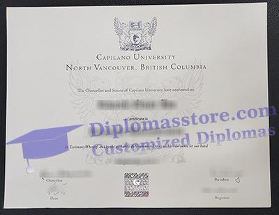 Capilano University diploma, Capilano University certificate,