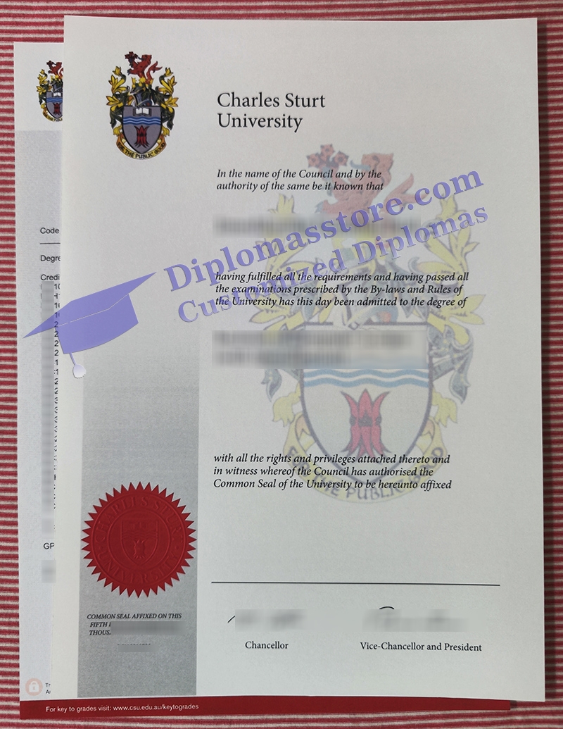 Charles Sturt University degree, Charles Sturt University certificate,