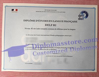 fake DELF B2 certificate