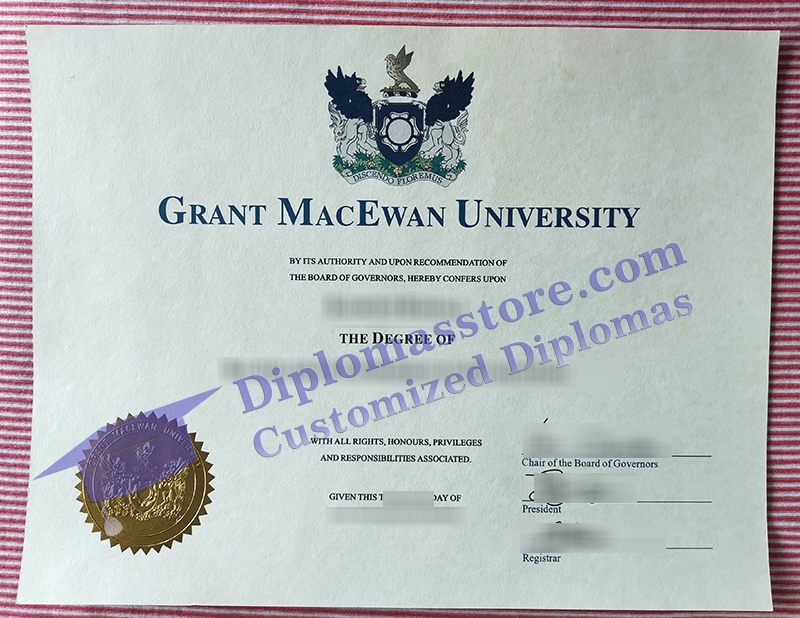 Grant MacEwan University degree, MacEwan University diploma,