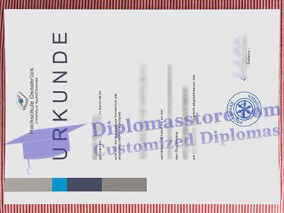 Hochschule Osnabrück urlunde certificate