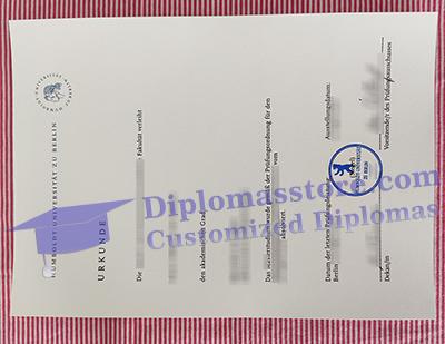 Humboldt-Universität zu Berlin urkunde certificate