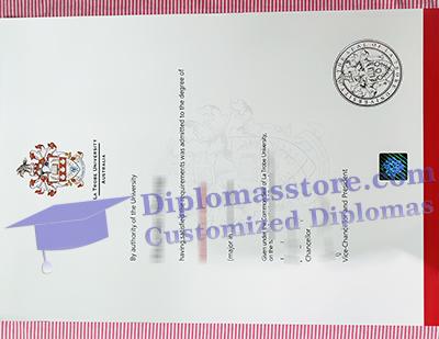 La Trobe University degree certificate