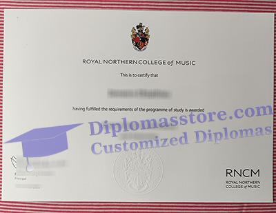 Royal Northern College of Music degree certificate