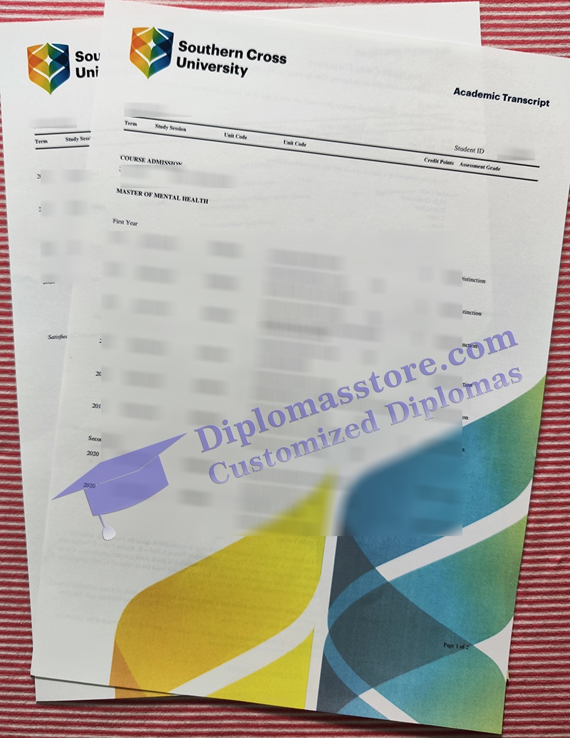 Southern Cross University transcript