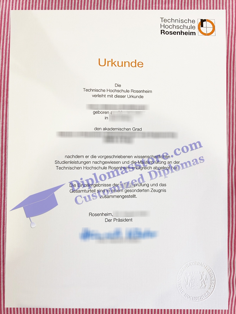 Technische Hochschule Rosenheim urkunde, TH Rosenheim diploma,