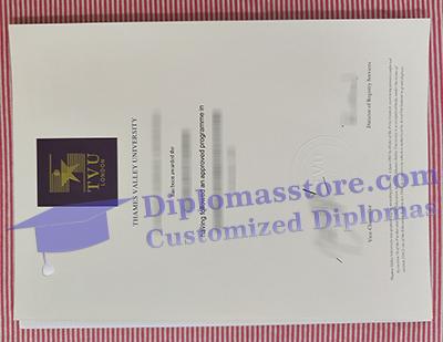 Thames Valley University degree certificate