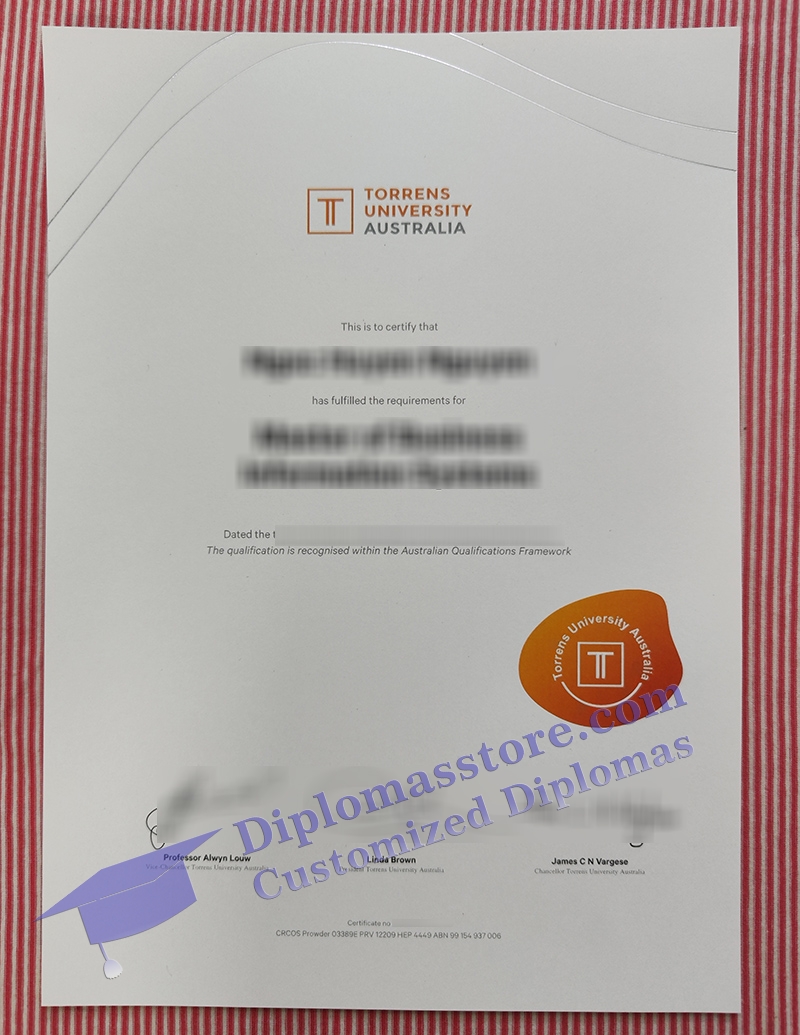 Torrens University degree, Torrens University diploma,