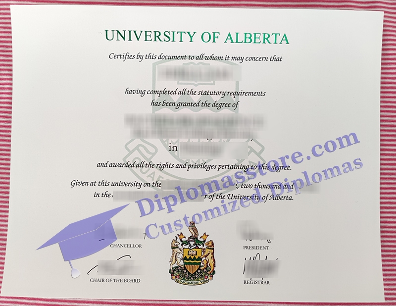 University of Alberta diploma, University of Alberta degree,