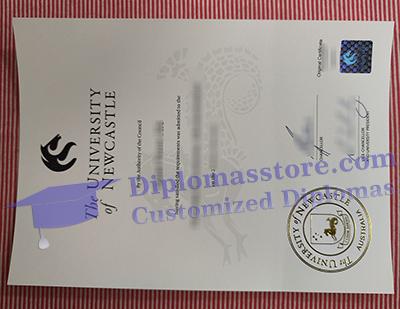 University of Newcastle degree certificate