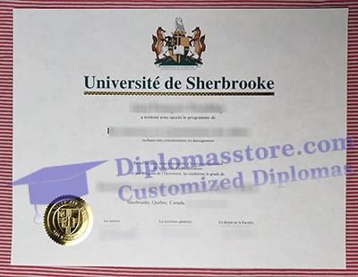 University of Sherbrooke diploma certificate