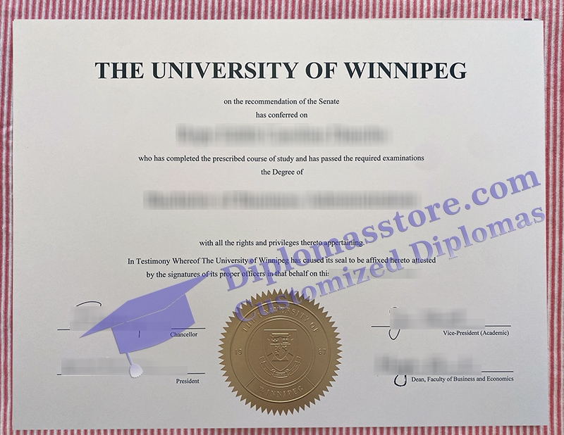 University of Winnipeg diploma, University of Winnipeg certificate,