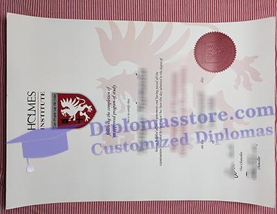 Holmes Institute degree certificate