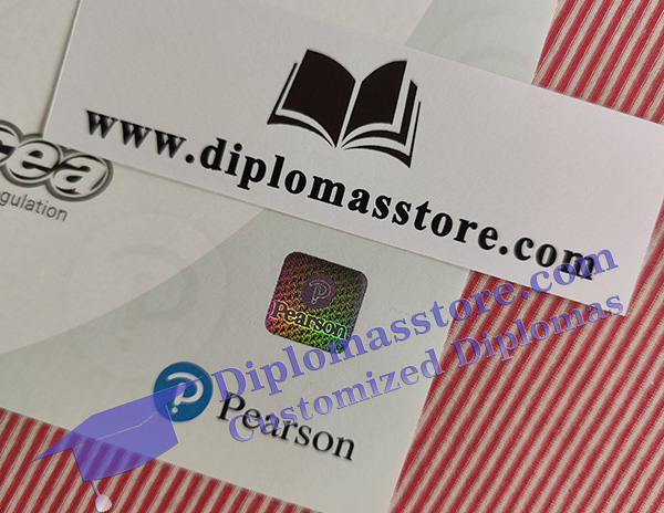 Pearson certificate hologram, BTEC diploma hologram,