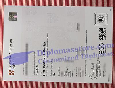 Cambridge FCE certificate